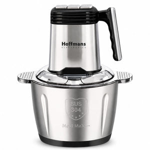 Tocător Electric Hoffmans HM-8832, 1800W, Bol Inox 3.5L, 4 Lame din Oțel Inoxidabil, Argintiu/Negru