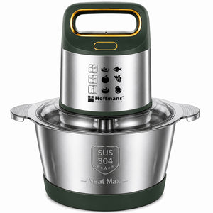 Tocator Electric Hoffmans HM-8847, 1800W, Bol Inox SUS304 3.5L, 4 Lame Tip S, Motor cu Cupru Pur, Auriu/Verde