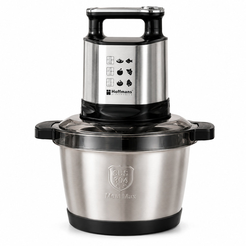 Tocator Electric Multifunctional Hoffmans HM-8879, 8.8L, 2000W, Inox, 4 Viteze, Pentru Carne si Legume