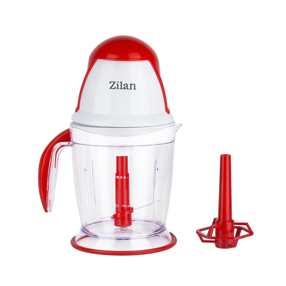 Tocator legume-fructe Zilan ZLN3253 – 500W, vas plastic 1.5L, lame inox, motor cupru, roșu/alb