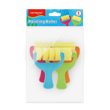 Trafalet burete Baby Line plastic, cu maner PVC, set 4 buc, Keyroad, R971856