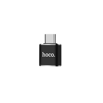 Adaptor OTG Transfer Hoco UA5, USB-A la USB-C - Negru