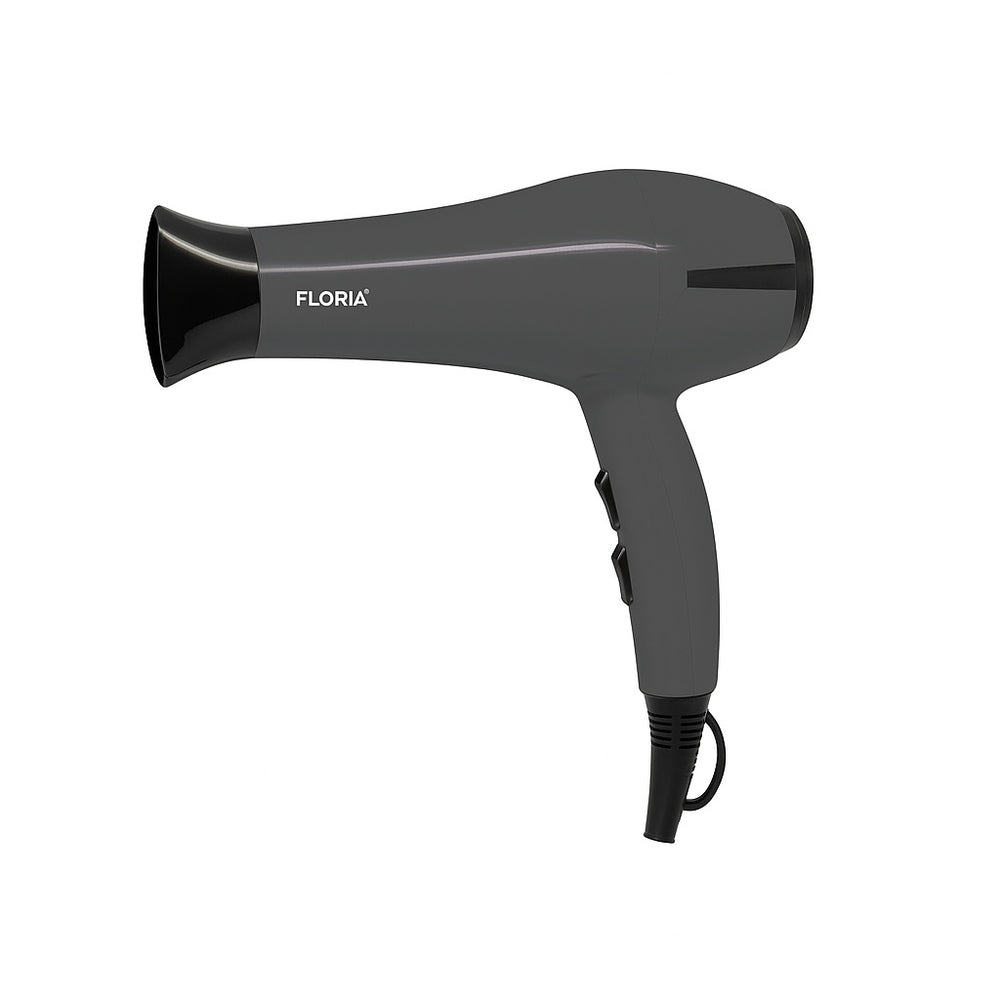 Uscator de par Floria ZLN8986, 1800W, 3 trepte temperatura, 2 trepte viteza, jet aer rece, concentrator, gri