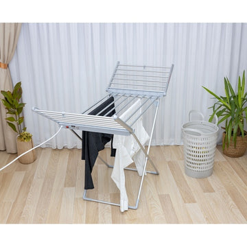 Uscator de rufe electric Zilan ZLN2060, 12m, 230W, pliabil, aluminiu inoxidabil