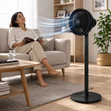 Ventilator aer cu picior Zilan ZLN2556, 65W, 3 trepte viteza, oscilatie, negru