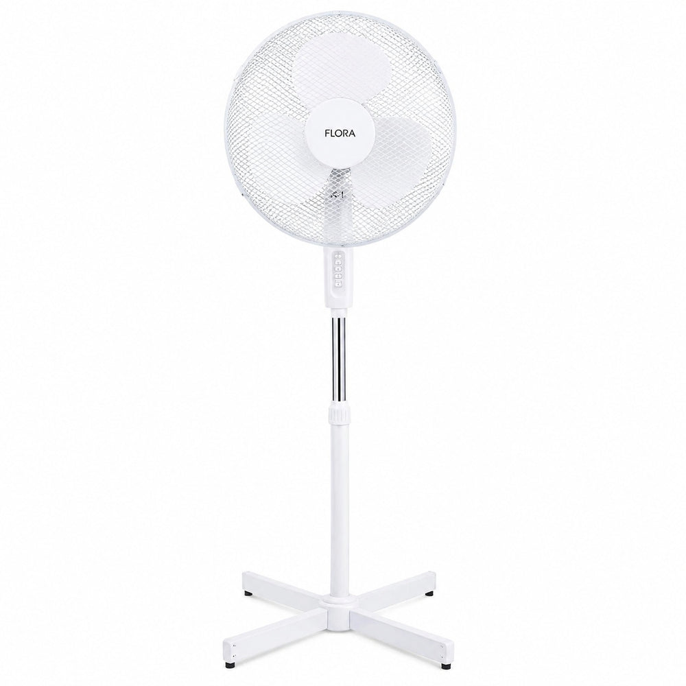 Ventilator cu picior Floria ZLN1180, 40W, 40 cm, 3 viteze, oscilatie, alb