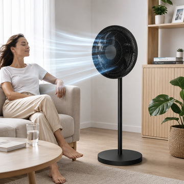 Ventilator cu picior Zilan ZLN2563, 50W, 3 trepte viteza, oscilatie, negru