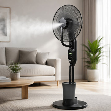 Ventilator cu pulverizare Zilan ZLN0977, 75W, 3 trepte viteza, timer, telecomanda, negru