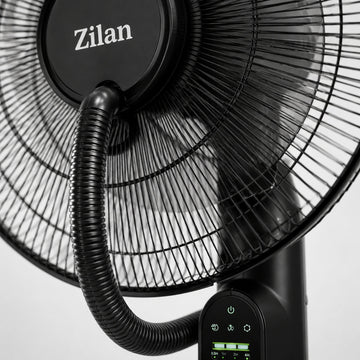 Ventilator cu pulverizare Zilan ZLN0977, 75W, 3 trepte viteza, timer, telecomanda, negru