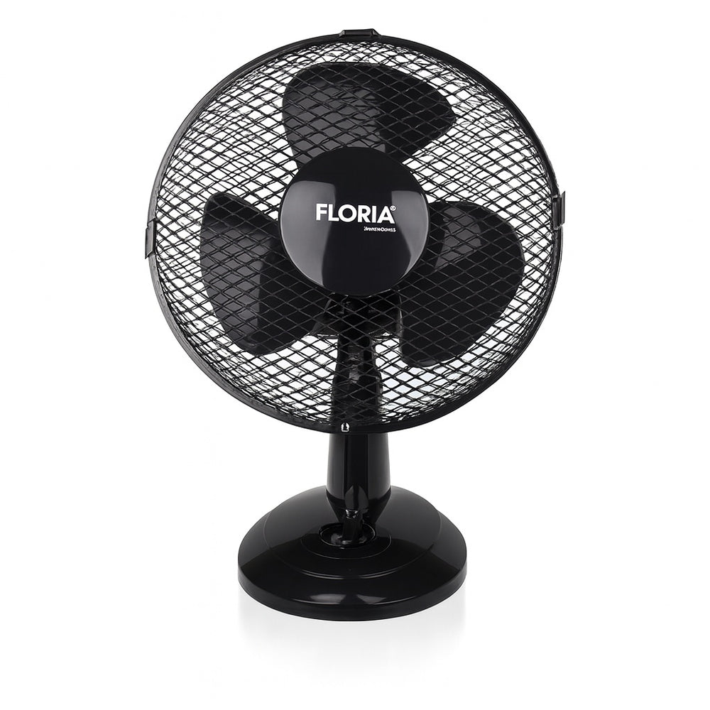 Ventilator de birou Floria ZLN1211, 25W, 26 cm, 2 viteze, oscilatie, negru