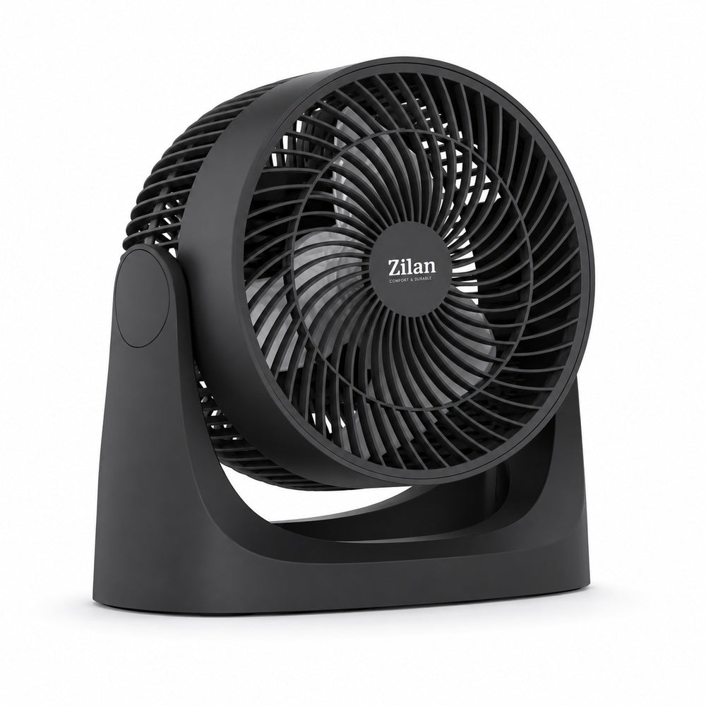 Ventilator de masa Zilan ZLN7095, 35W, 22 cm, 3 viteze, negru