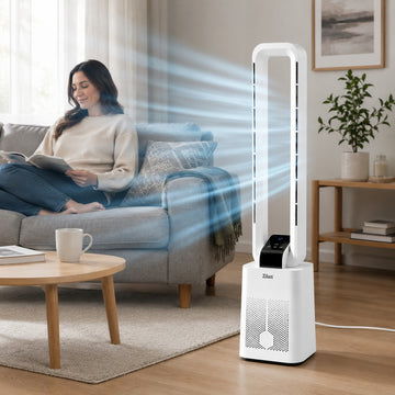 Ventilator turn Zilan ZLN1085, fara palete, 50W, 12 viteze, Timer 15h, LED, telecomanda