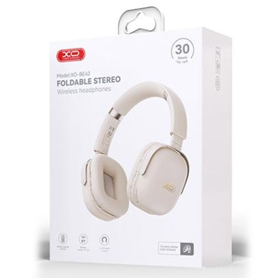 Casti Wireless XO BE42, On Ear, BT 5.3, 300mAh - Bej