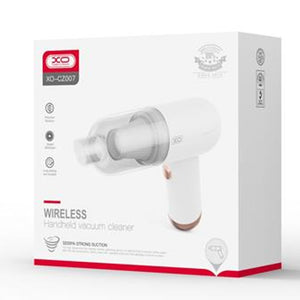 Aspirator Portabil XO CZ007, Auto/Casa, 5000mAh, Motor cu Perii, 37W, Filtru - Alb