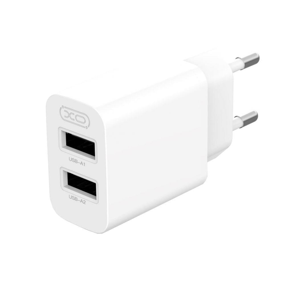 Incarcator Retea XO L109, 2.4A, 2xUSB-A, QC 3.0 - Alb