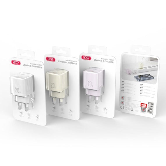 Incarcator Retea XO L146, 18W, 5V, 3A, 1xUSB-C - Mov