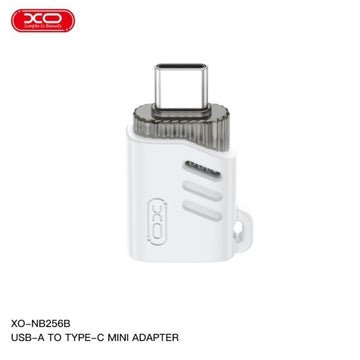 Adaptor OTG Transfer XO NB256D, USB-C la USB-A, 480Mps - Alb