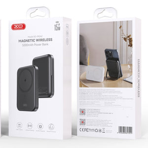 Baterie externa XO PR242, PD20W, Stand U-Shape, 5000mAh, Fast Charge - Negru