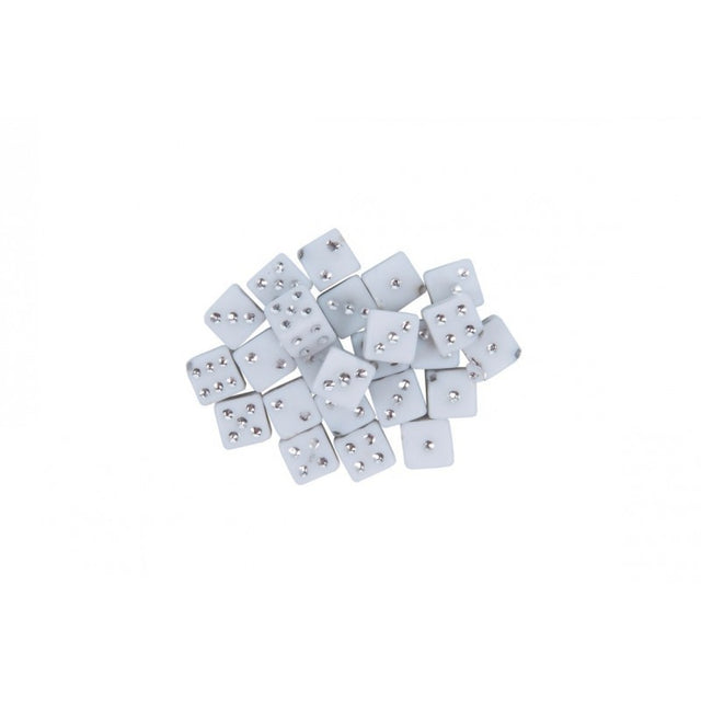 Accesorii creatie - zaruri plastic, alb, 5mm, set 50 buc, Colorarte