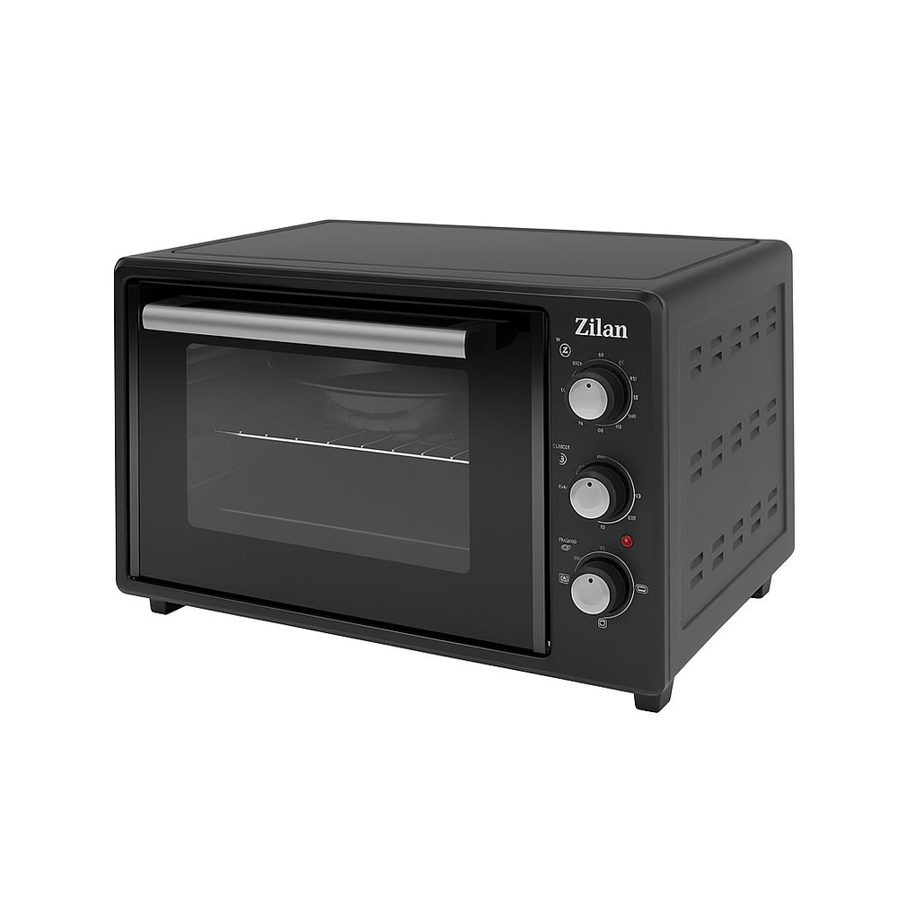 Zilan Cuptor electric ZLN8894, 1800 W, 35 L, geam dublu, 250°C, timer 90 min, negru