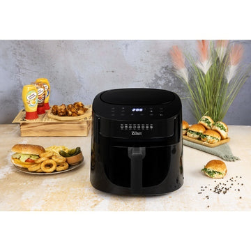 Zilan Friteuza cu aer cald ZLN7999, 1800 W, 6.5 L, ecran digital, comenzi tactile, negru