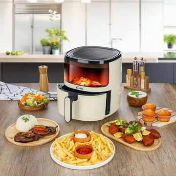 Zilan Friteuza cu aer cald ZLN9984, 1500 W, 5 L, 12 programe, crem