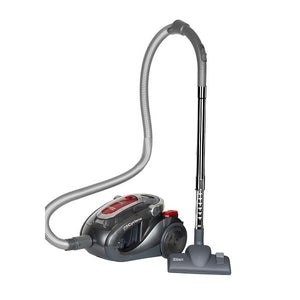 Zilan ZLN3529 - Aspirator fara sac, 2000W, HEPA, 2L, ciclonic, tub inox, accesorii incluse, Negru/Rosu