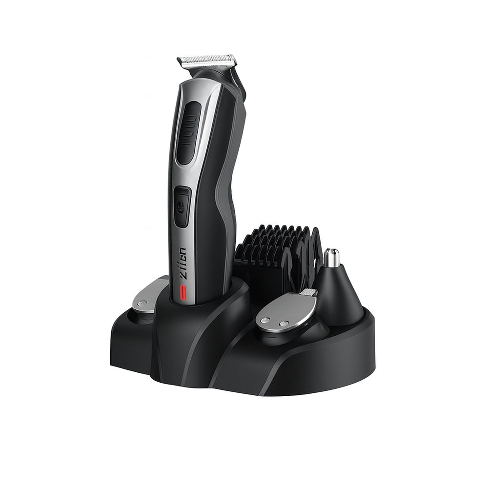 Zilan ZLN3857 – Aparat de tuns facial si corporal 5 in 1, acumulator reincarcabil, stand incarcare, negru