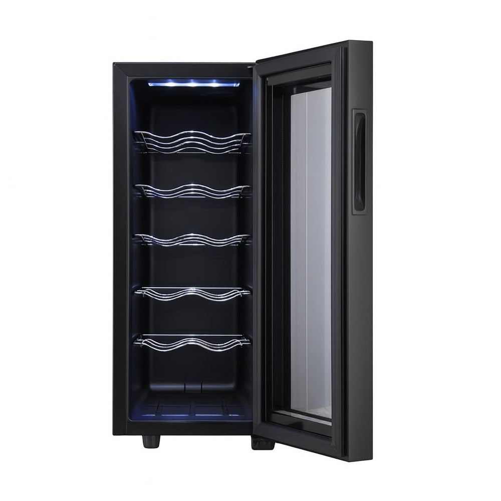 Zilan ZLN4681 – Frigider pentru vinuri 33L, 12 sticle, iluminare interioara, 50W, negru