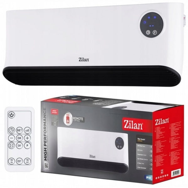 Zilan ZLN5626 – Aeroterma de perete 2200W LED telecomanda detector ferestre, alb