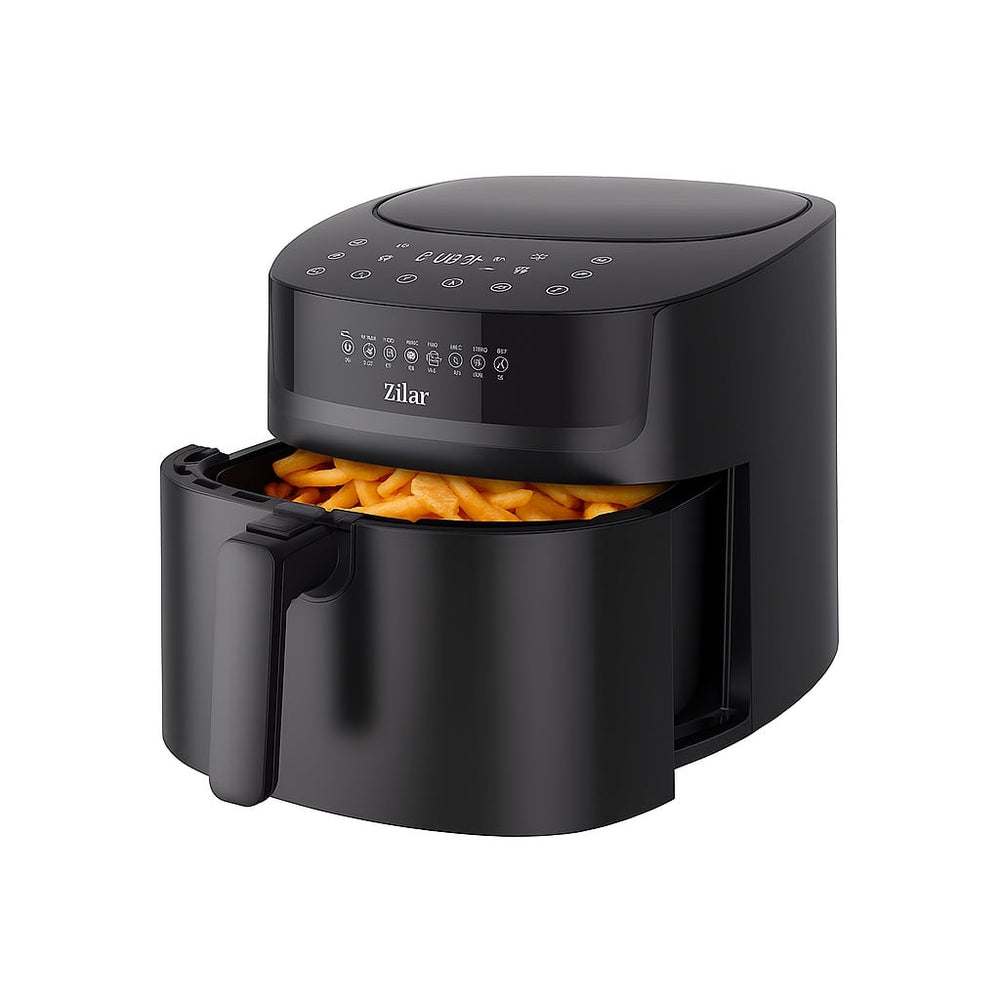 Zilan ZLN7999 – Friteuza cu aer cald 6.5L, 1800W, ecran digital, comenzi tactile, negru