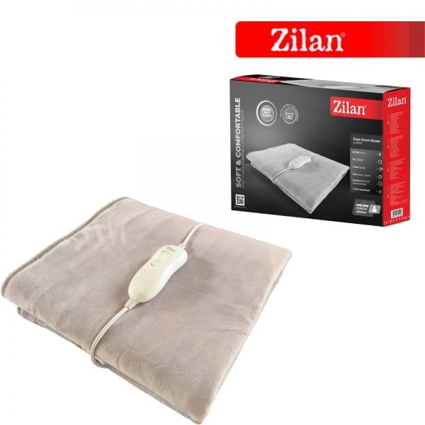 Zilan ZLN8498 – Patura electrica 150x80 cm, 3 trepte incalzire, incalzire rapida, alb