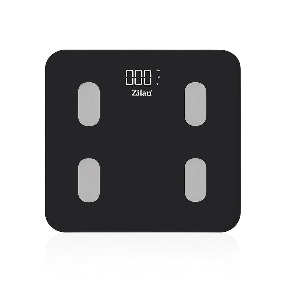 Zilan ZLN8980 – Cantar corporal sticla securizata 3-180kg, aplicatie OkOk, display LED, negru